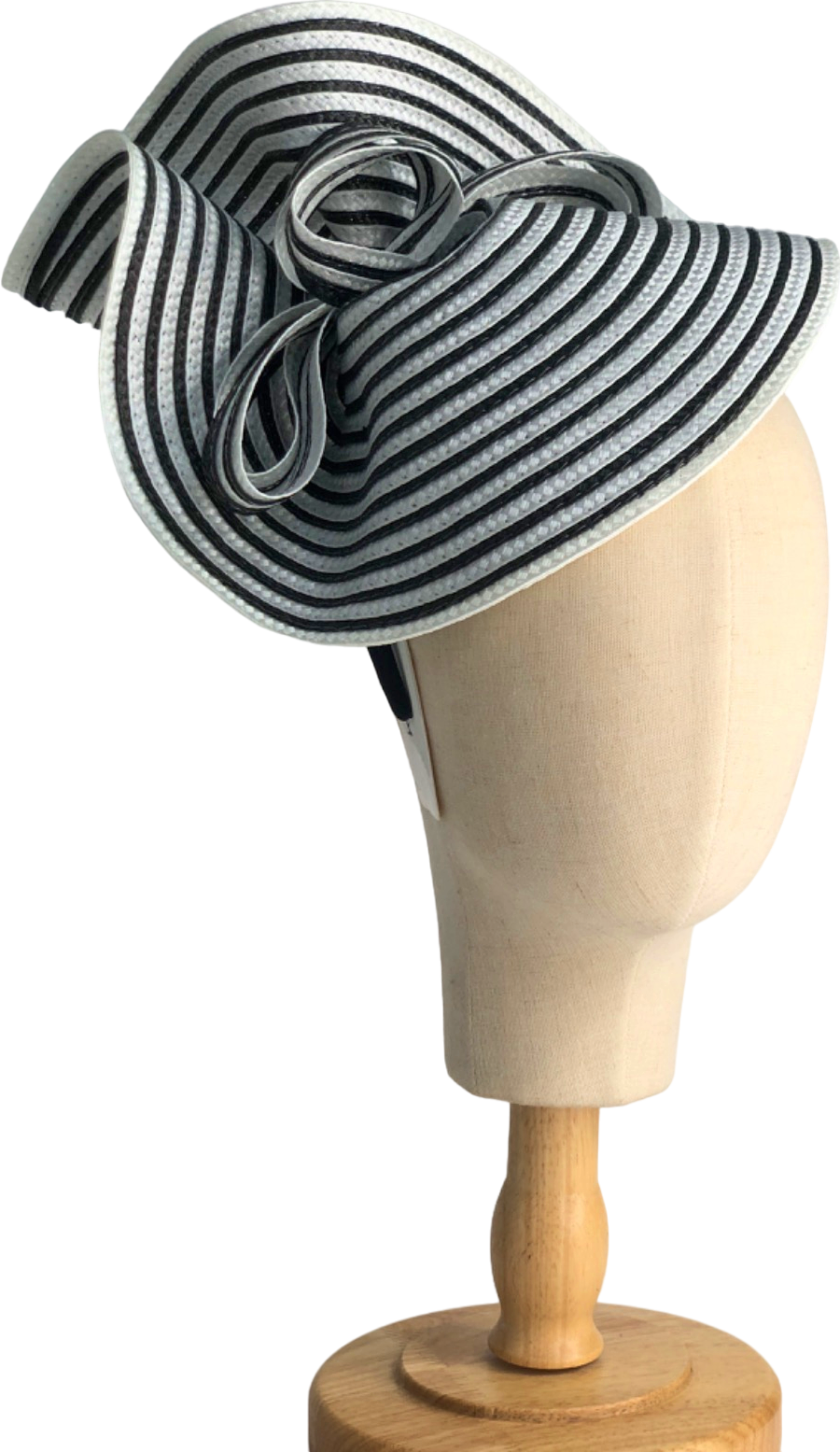 Karen Millen Striped Wide Brimmed Hat One Size