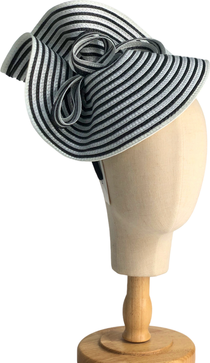 Karen Millen Striped Wide Brimmed Hat One Size