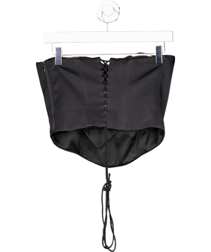 Oh Polly Black Amora  Add To Wishlist Embellished Heart Cut-out Strapless Corset Top UK 12