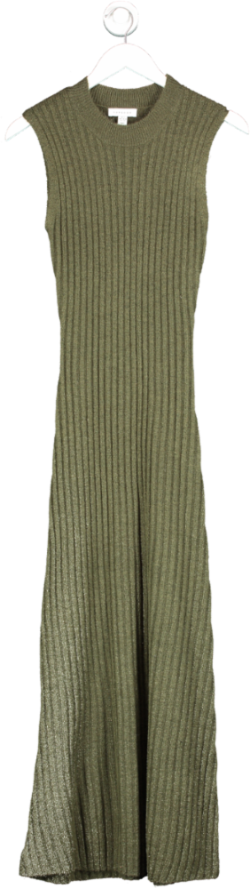 Topshop Green Sleeveless Midi Dress UK S