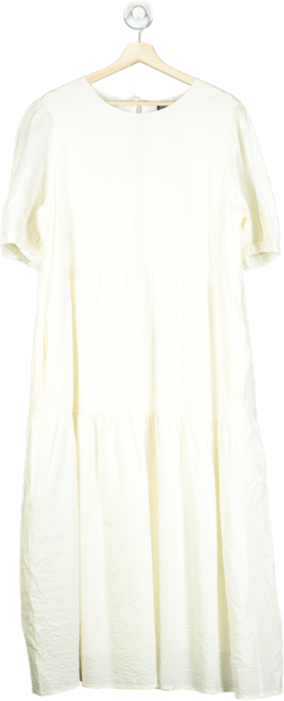 Nobody's Child Cream Tiered Midi Dress UK 16
