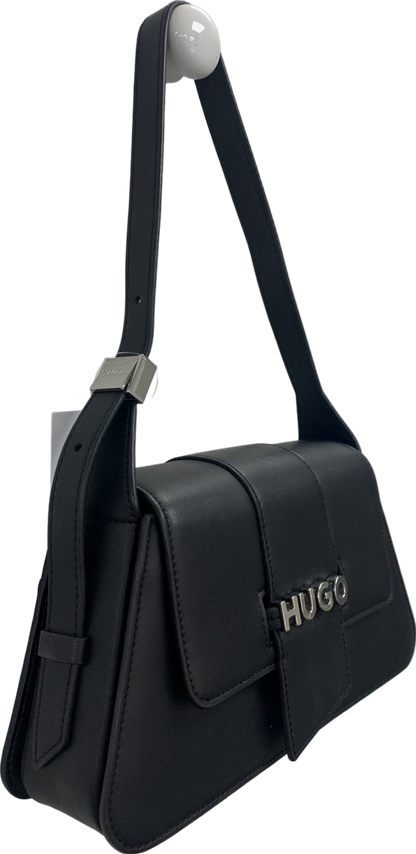 Hugo Black Women's Mel Logo Flap Shoulder Bag