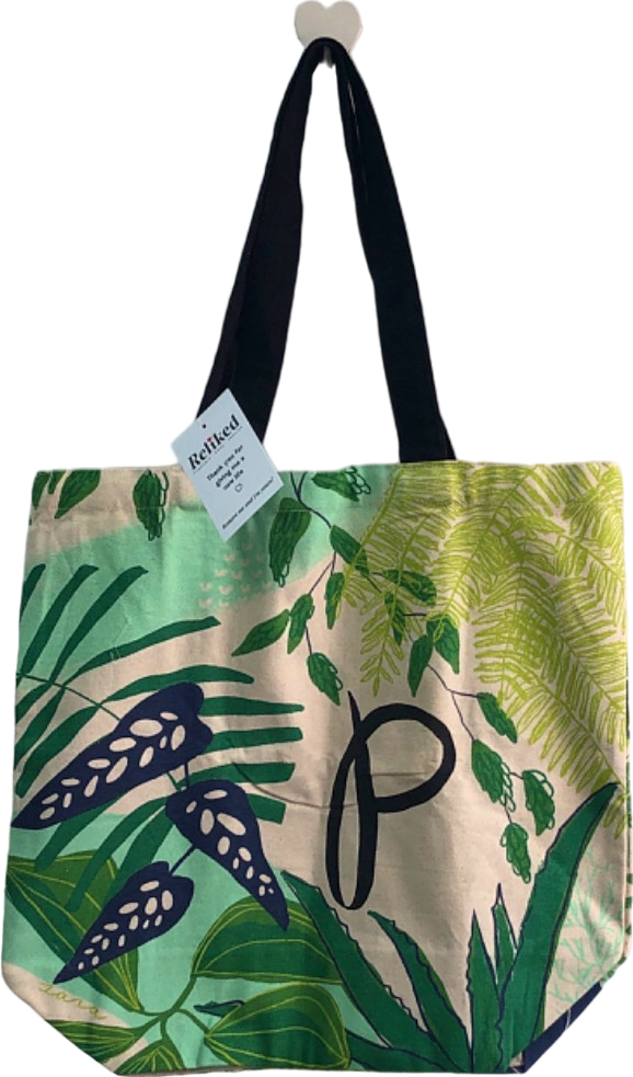 Anthropologie Multicoloured Tropical Print Tote Bag One Size