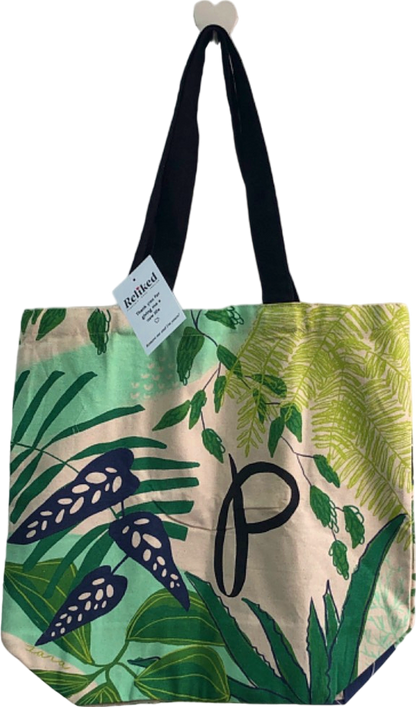 Anthropologie Multicoloured Tropical Print Tote Bag One Size