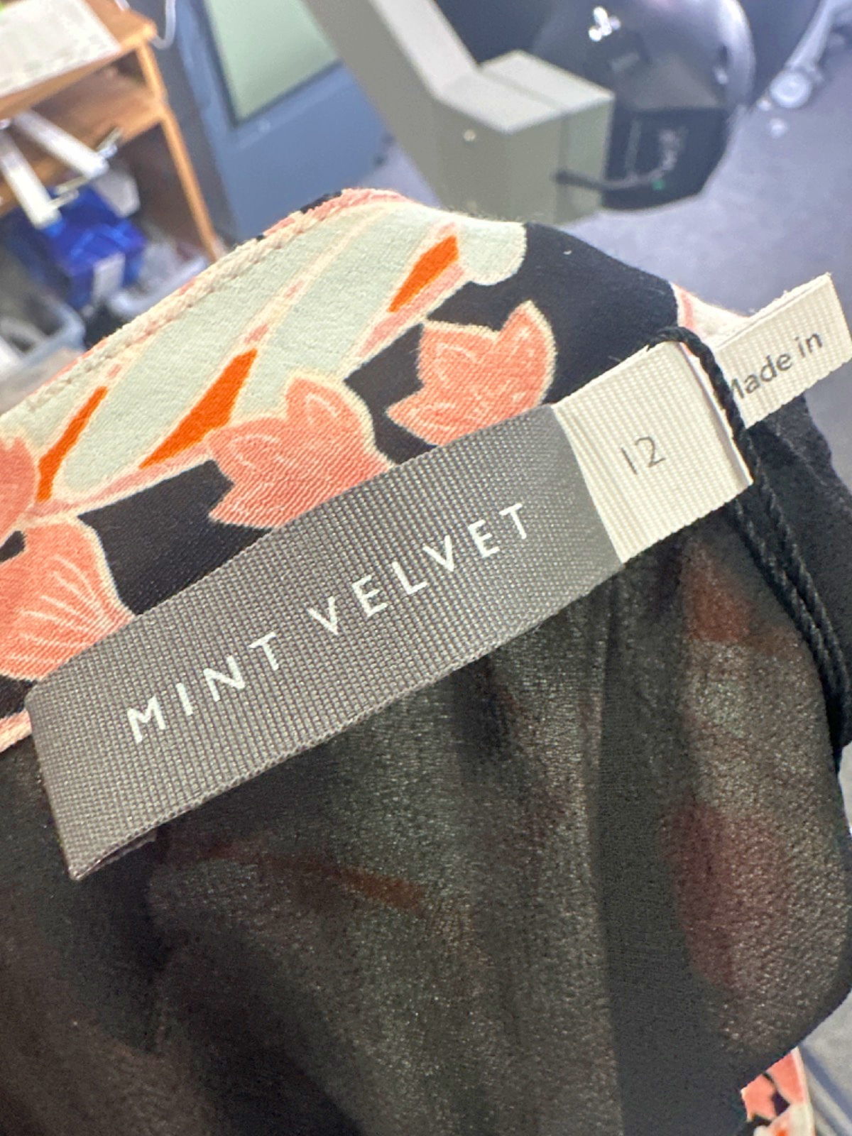 Mint Velvet Multi-colour Floral Print Halter Midi Dress UK 12