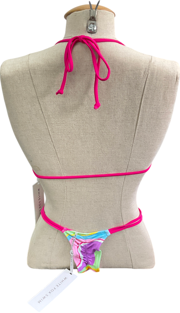 White Fox Multicoloured Golden Hour Bikini Set UK XS