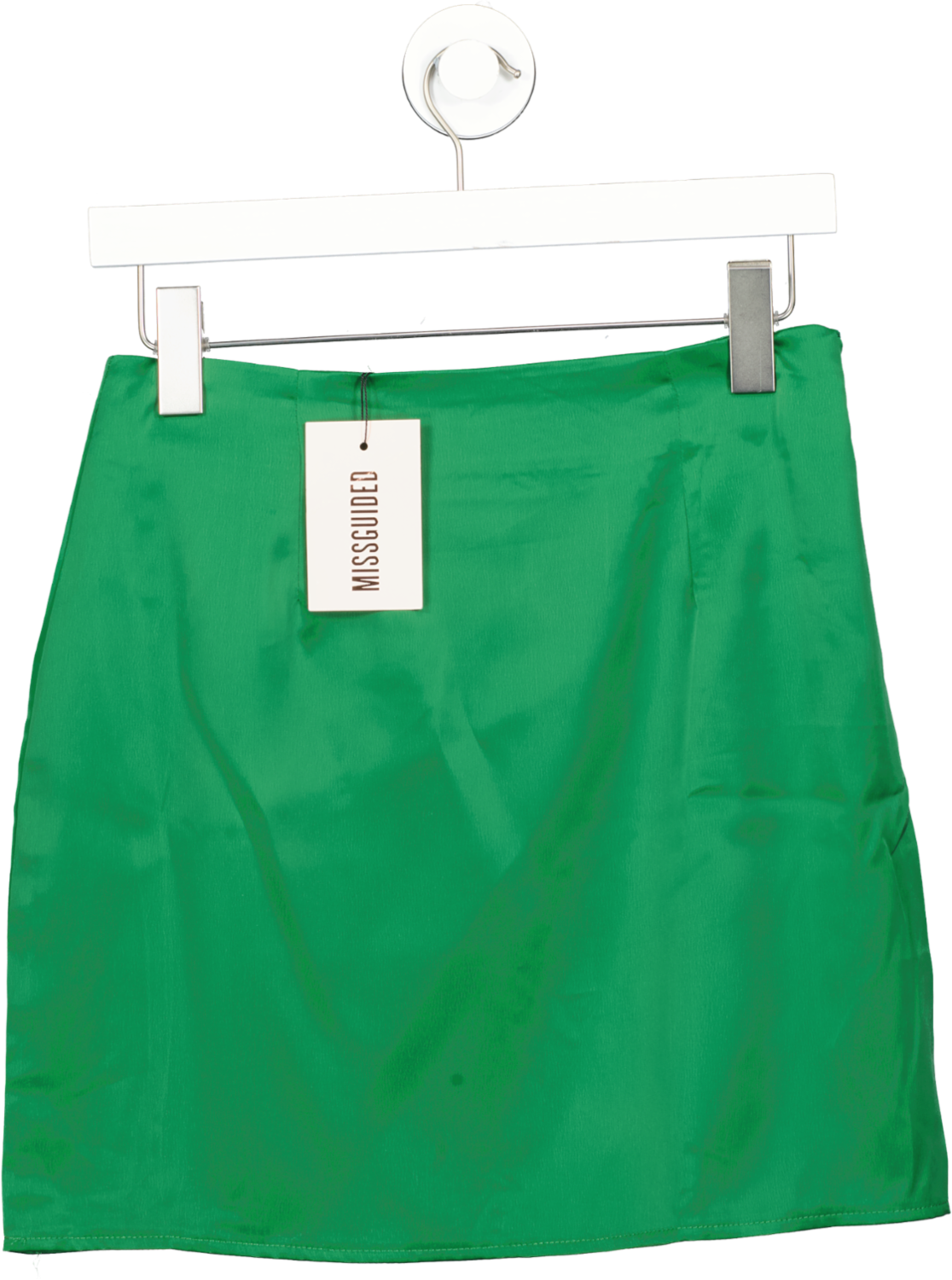 Missguided Green Emerald Satin Micro Mini Skirt UK 8