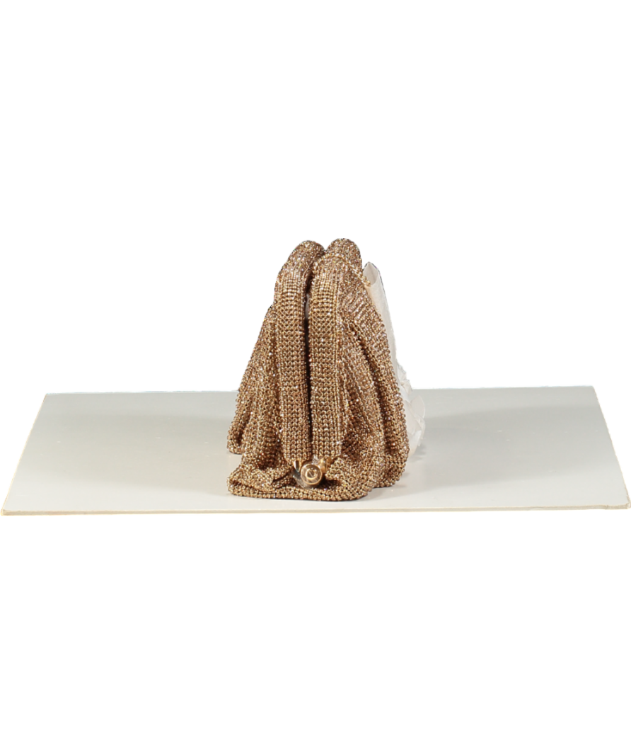 FOREVER NEW Metallic Signature Brielle Embellished Ruched Clutch Bag