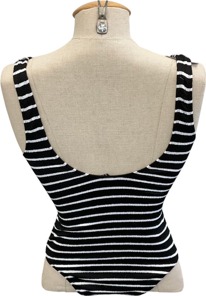 South Beach Black The Gelato Swimsuit With Belt In Monochrome UK 8