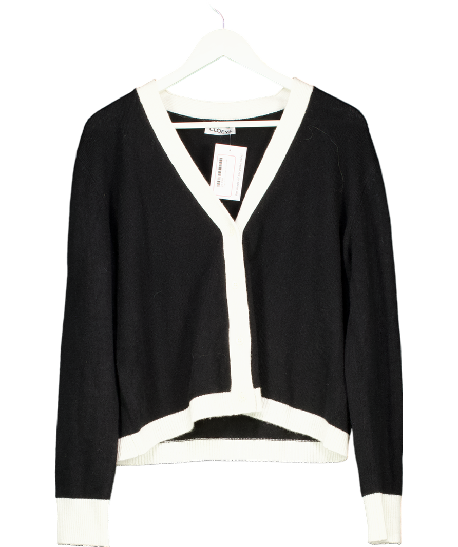 Cloeys Colourblock Cardigan Black & White UK M/L