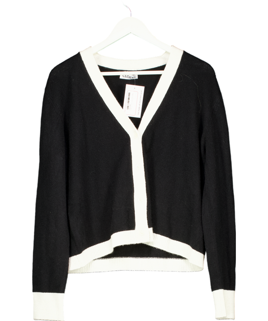 Cloeys Colourblock Cardigan Black & White UK M/L