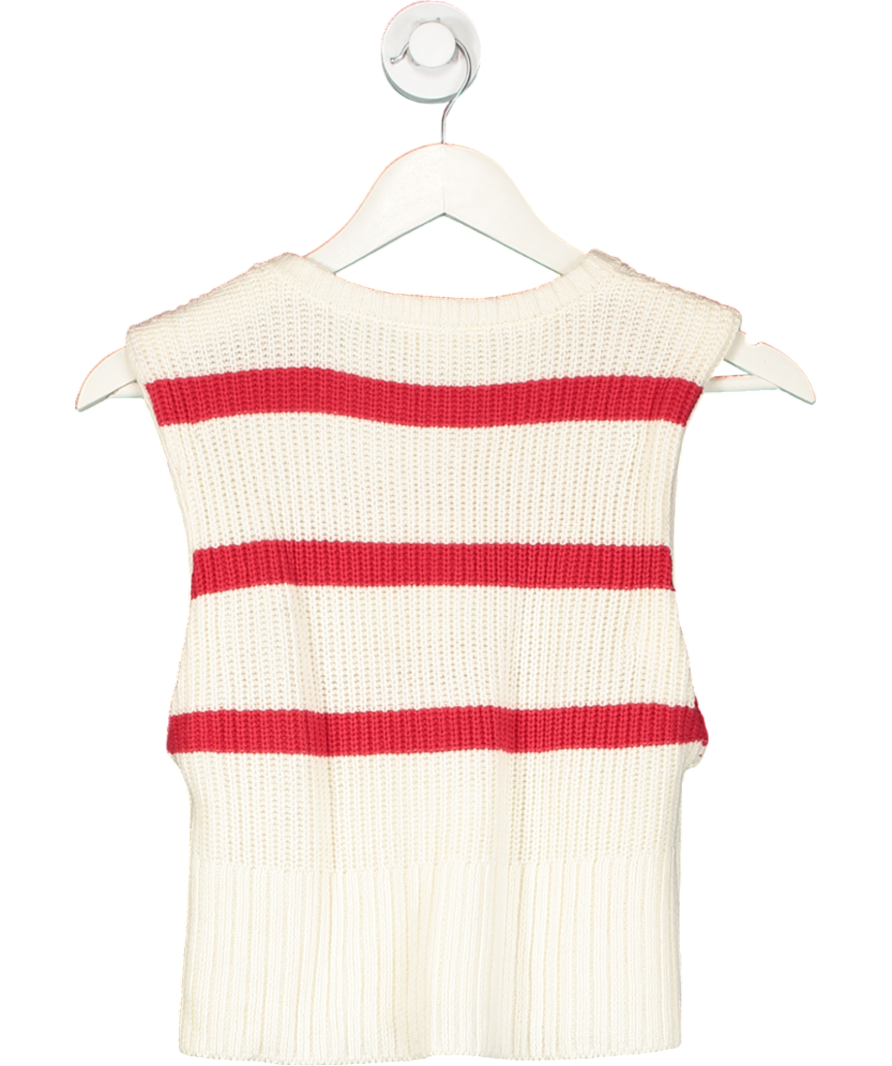 Lovers and Friends Cream Alvise Stripe Top UK XS