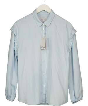 RAILS Blue ChambrayDenim Willow Frill Shirt UK M