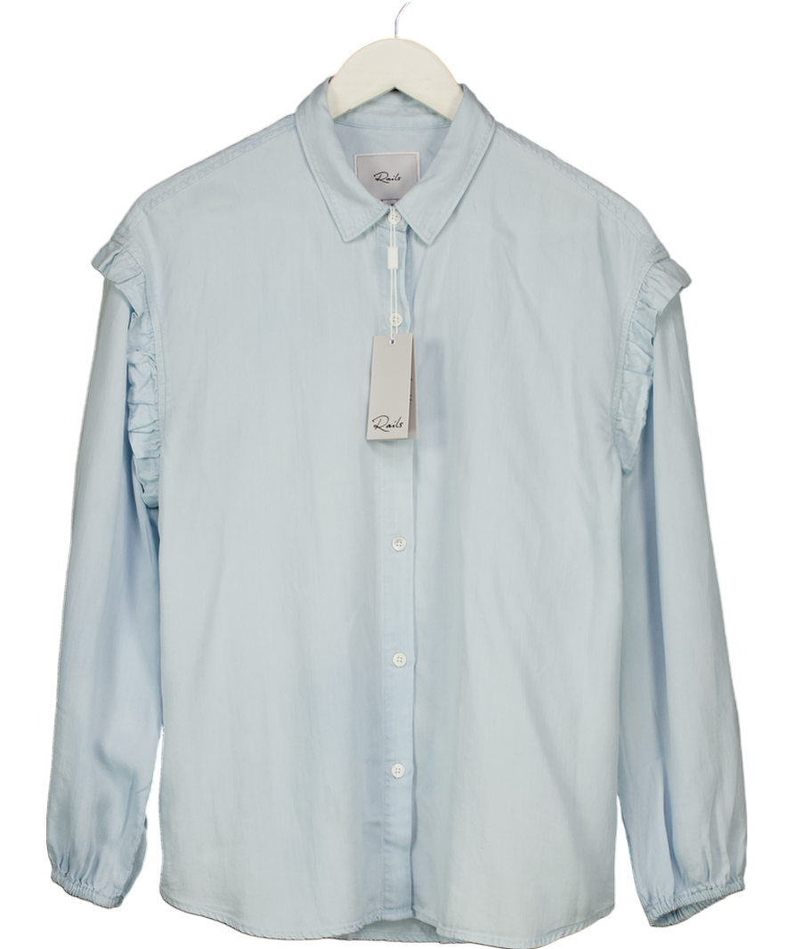 Rails Blue Willow Frill Shirt UK M