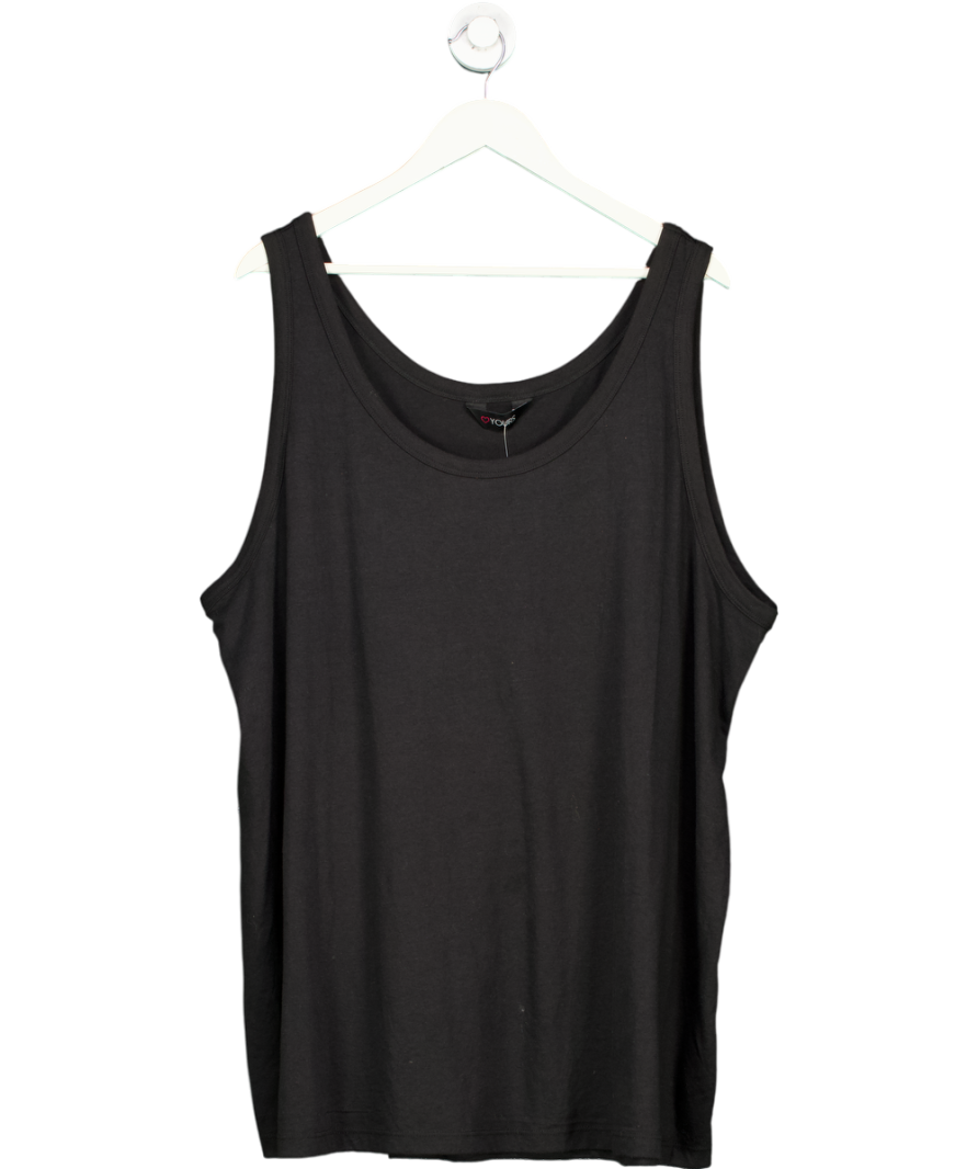 Yours Black Scoop Neck Vest UK 26
