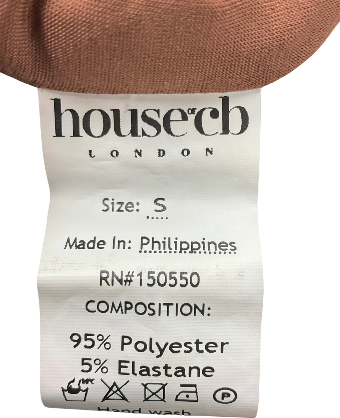 House of CB Brown Ruched Front Crop Top UK S