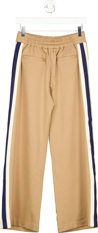 Wyse London Camel Penny ponte Wide Leg Trousers UK 8