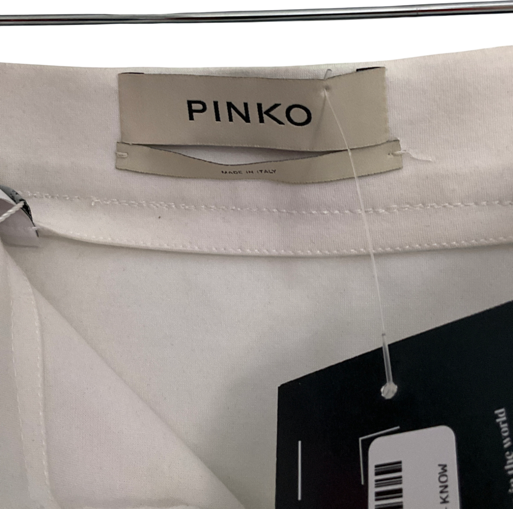 Pinko Zip Mid Length White Skirt UK M