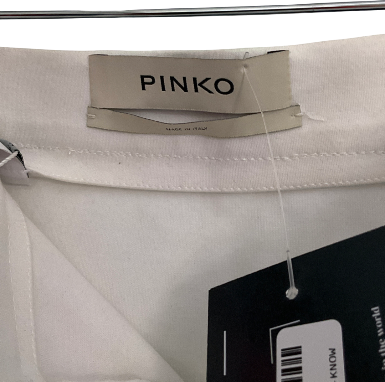 Pinko Zip Mid Length White Skirt UK M