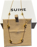 SUIHE 18k Yellow Gold Vermeil Over Sterling Silver Croissant Mini Charm Necklace