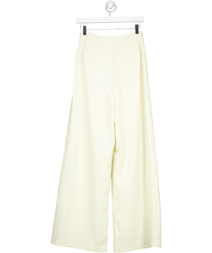 By Malina Cream Diana High Waist Wide Pants UK XS