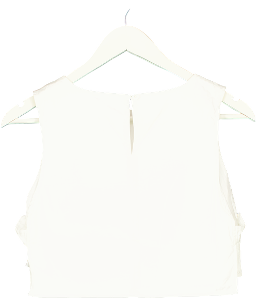 Reformation White Side Fastening Vest UK 4