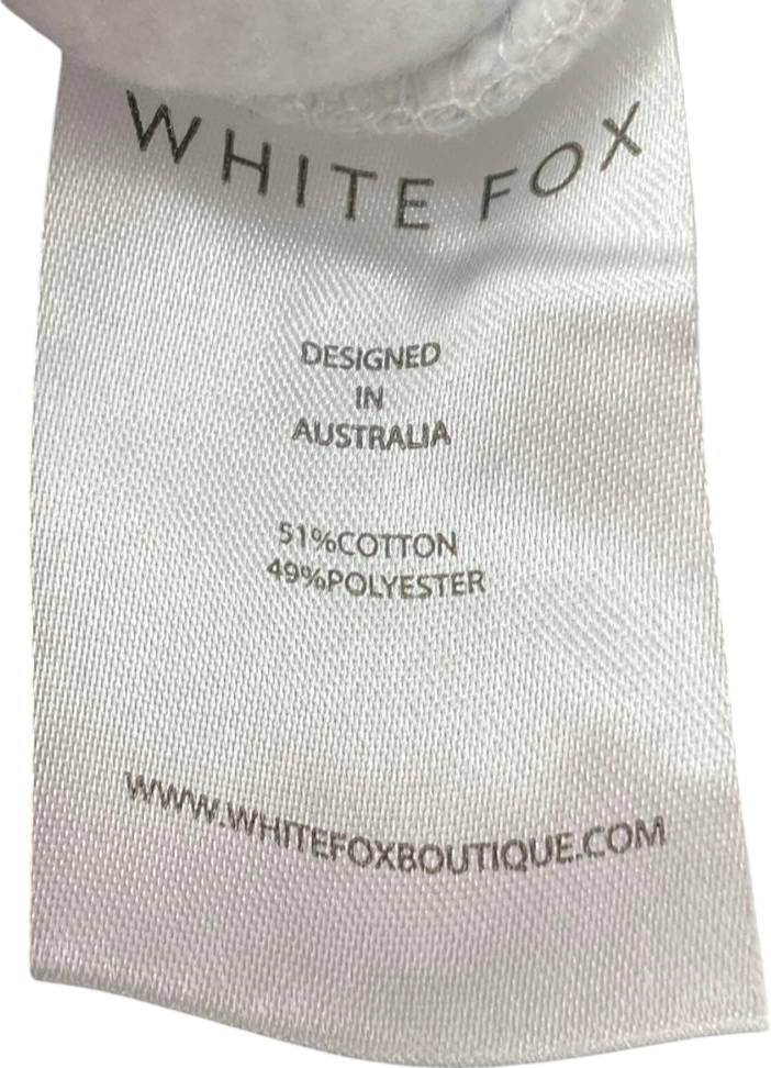 White Fox Grey Oversized 2013 Active Crew Neck UK L/XL