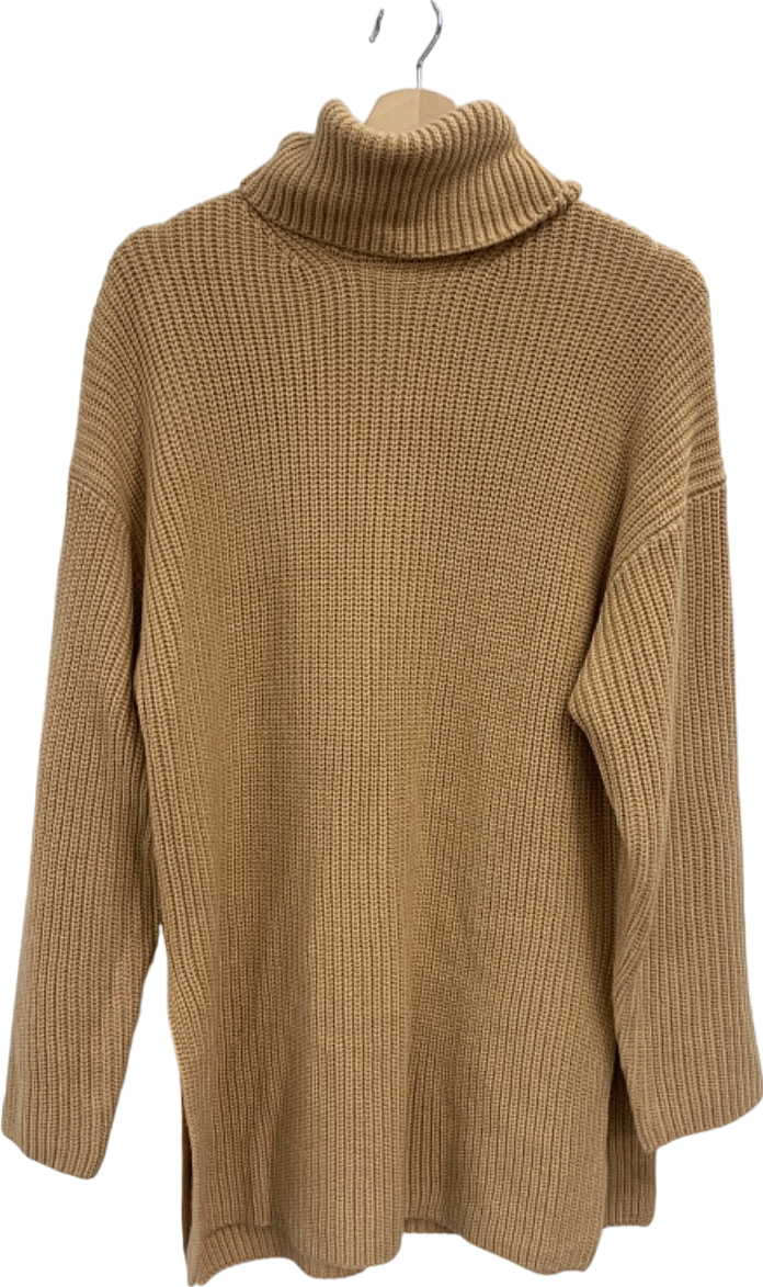 WAYF Beige Turtleneck Sweater UK XS