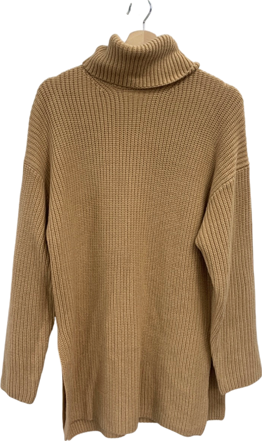 WAYF Beige Turtleneck Sweater UK XS