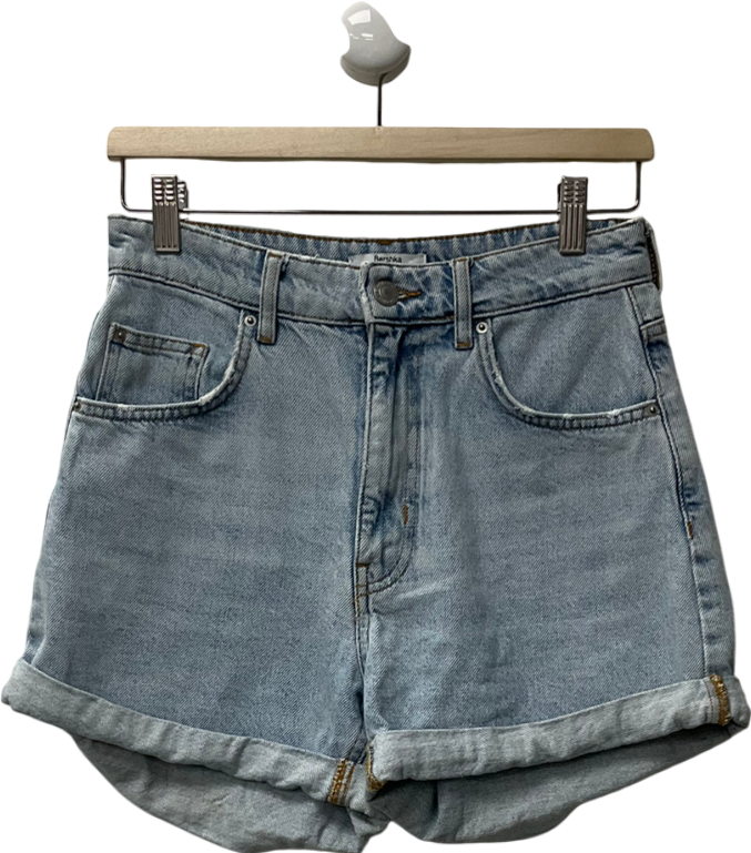 ASOS Denim Mom Short In Medium Blue W36