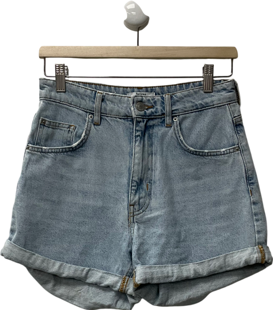 ASOS Denim Mom Short In Medium Blue W36