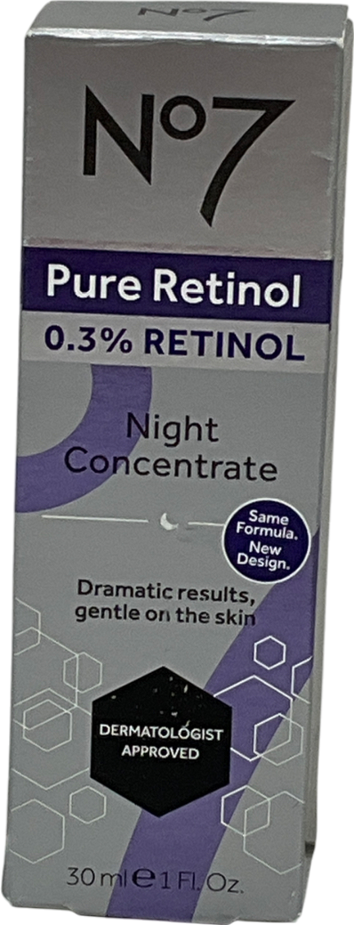 No7 Pure Retinol 0.3% Retinol Night Concentrate 30ml