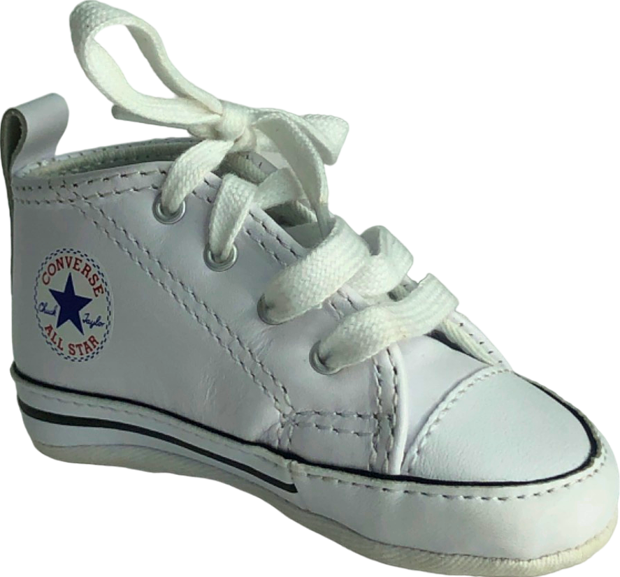 Converse White All Star Crib Shoes UK 2 EU 18