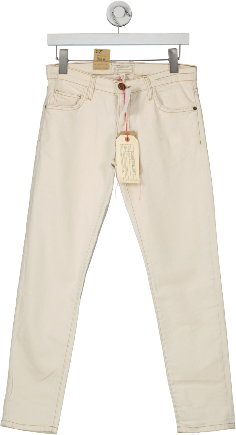 Current/Elliott Cream The Fling Slim Boyfriend Jeans BNWT W23