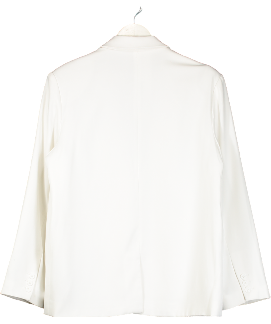 NA-KD White Oversize Straight Blazer UK 8