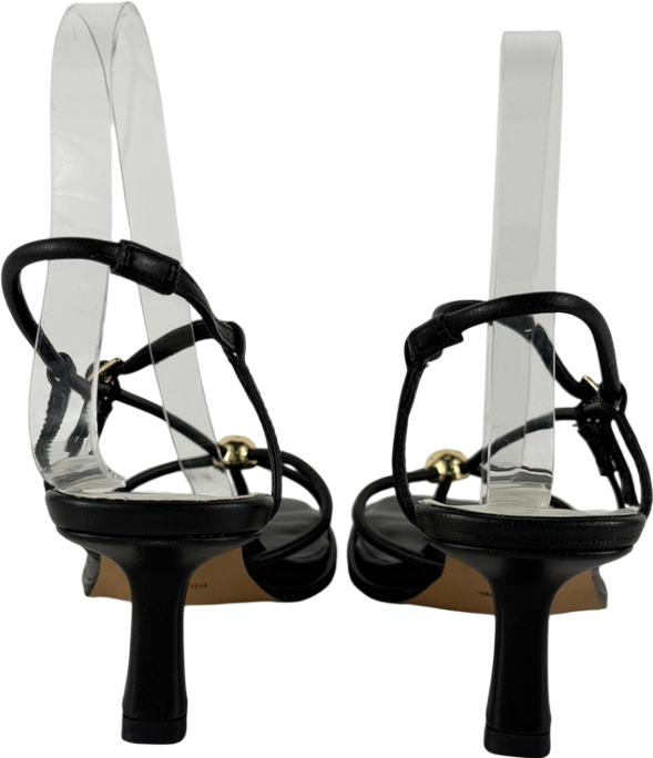 DOLCE VITA Black Mylee Strappy Kitten Heels UK 4 EU 37 👠