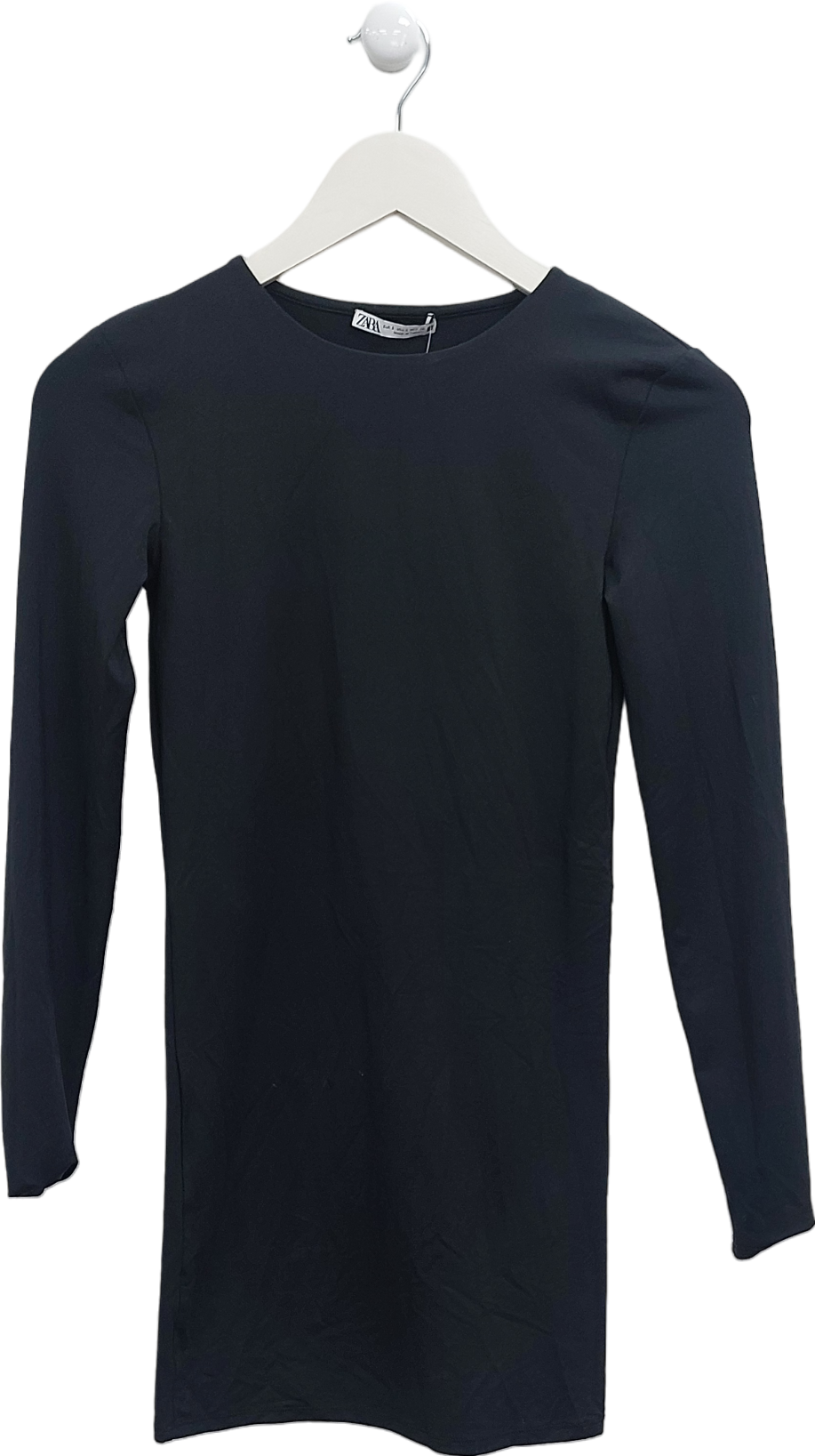 ZARA Black Long Sleeve Mini Dress UK S