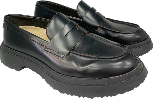 Camper Black Leather Loafers Size UK 6.5