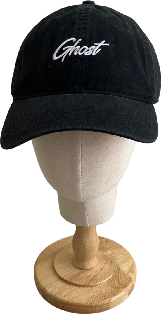 ghost Black Embroidered Logo Cap One Size
