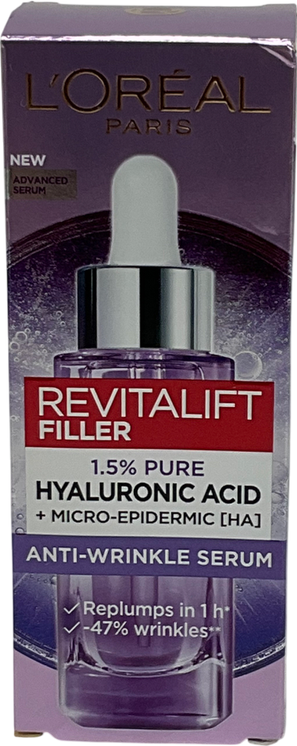 loreal 1.5% Hyaluronic Acid Revitalift Filler Serum 30ml