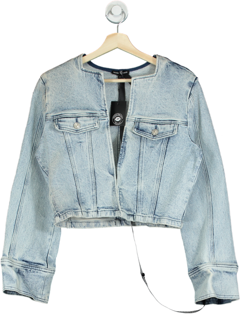 Noughts & Kisses Light Blue Cropped Denim Jacket UK S