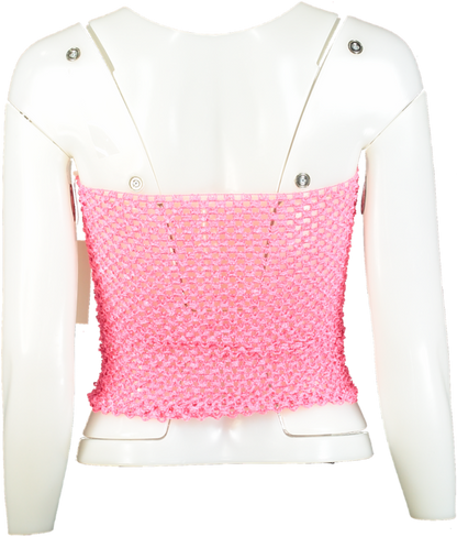 Wolfe Bay Pink Cropped Tube Top One Size