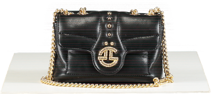 Gaelle Paris Black Cross Body Chain Strap Mini Bag