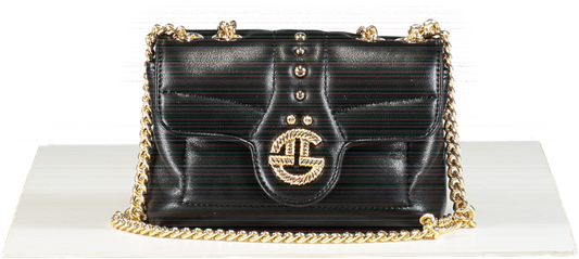 Gaelle Paris Black Cross Body Chain Strap Mini Bag