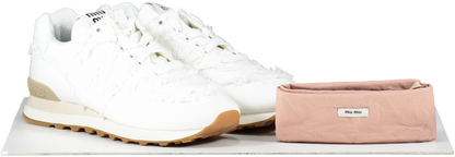 White 574 X Miu Miu Denim Sneakers Trainers UK 6 EU 39 👠