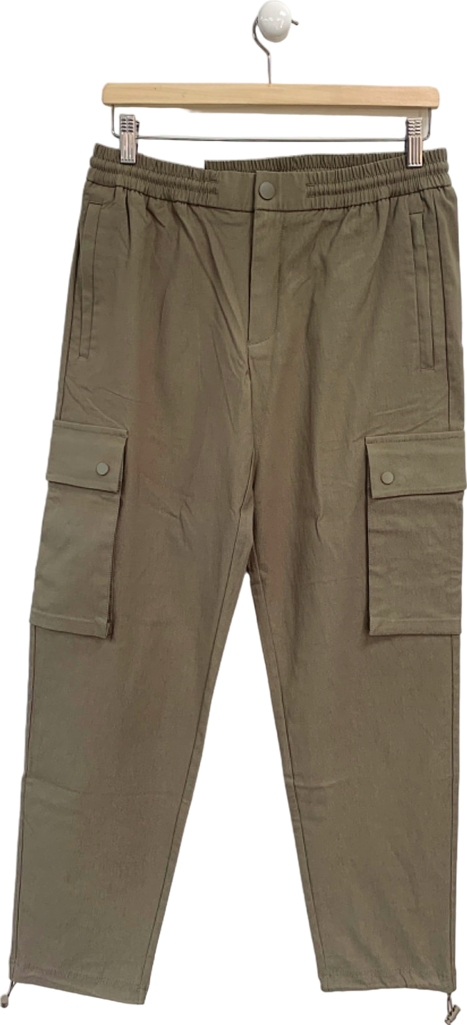 River Island Stone Slim Fit Cargo Trousers W30 R