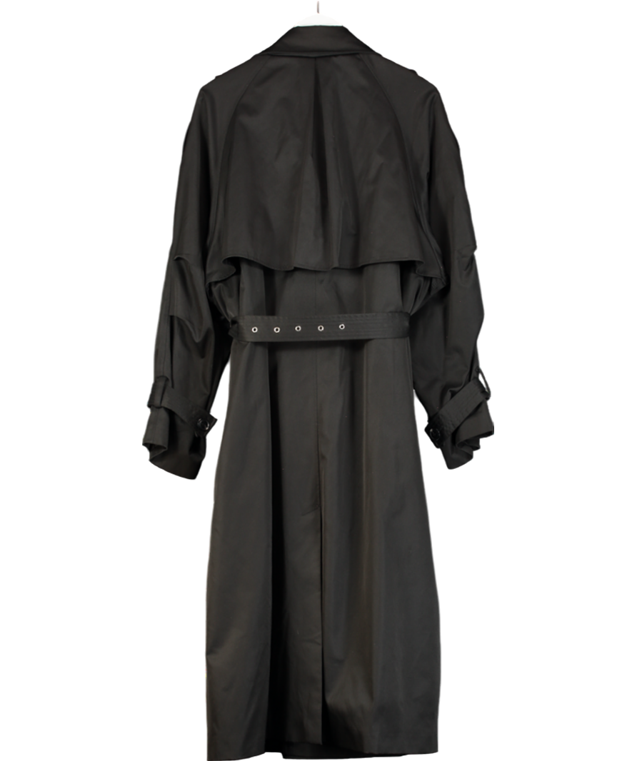 NA-KD Black Trench Coat UK 14
