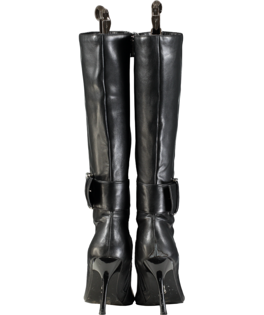 STEVE MADDEN Black Priyanka Knee Heeled Boots UK 6 EU 39 👠