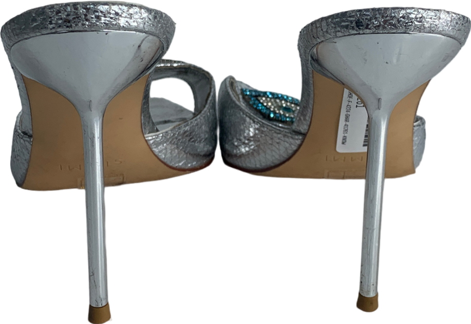 SIMMI Grey Silver Diamante Heels UK 5 EU 38 👠