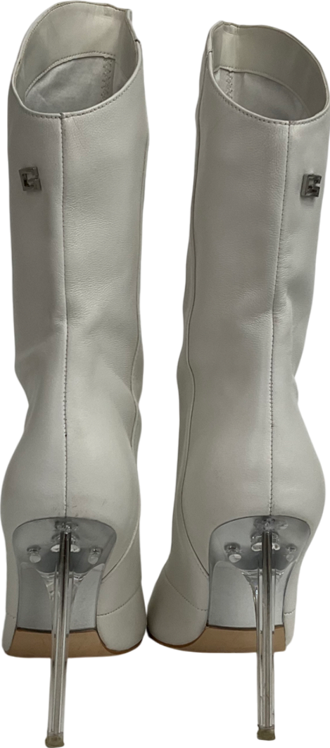 Guess White Knee High Boots UK 4